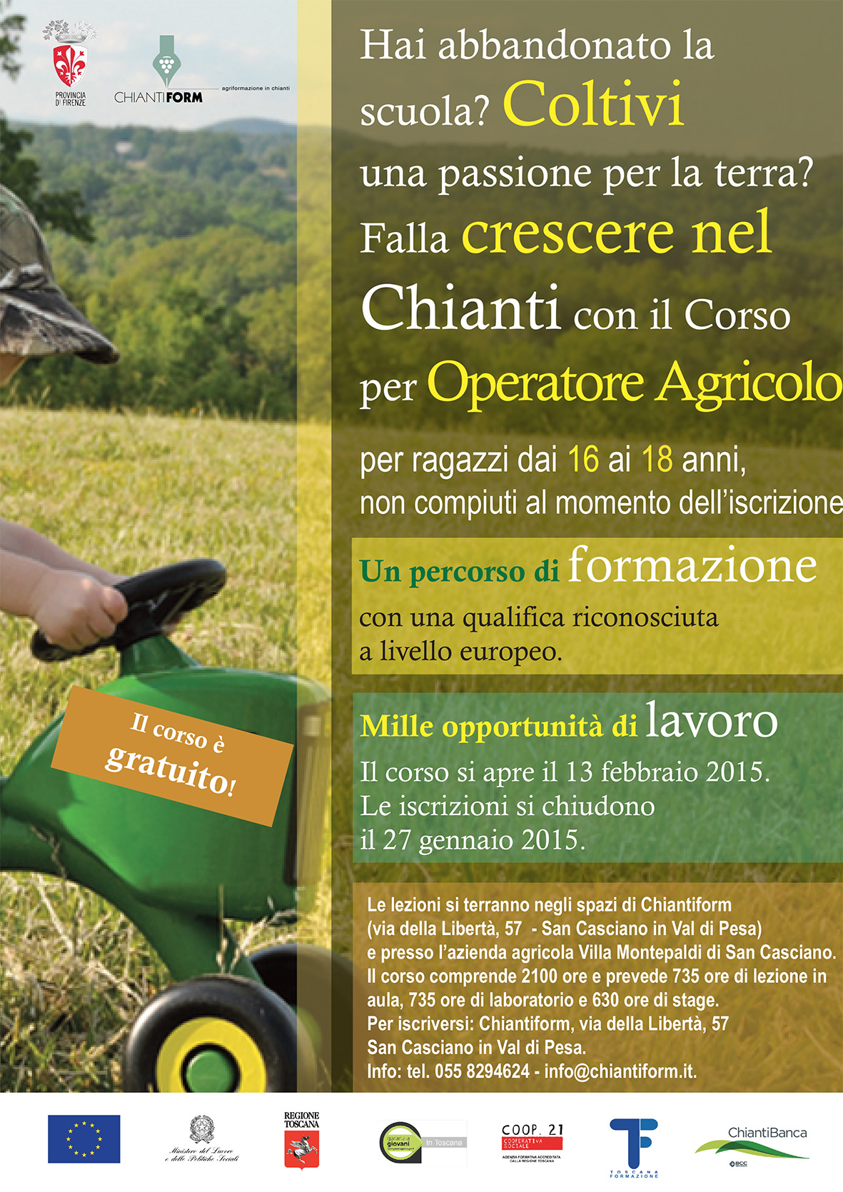 Corsi drop out - Firenze, Chianti, Mugello - Toscana Formazione